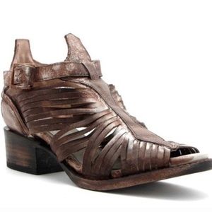 Freebird by Steven Leather Arrow Sandal Booties